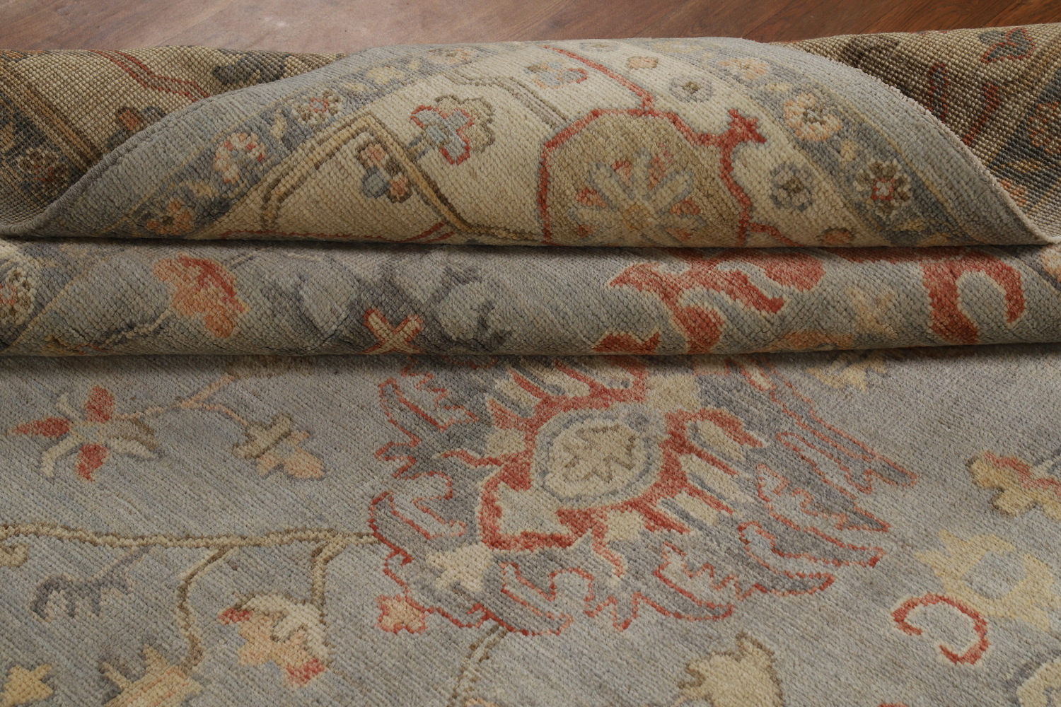 Vegetable Dye Floral Oushak Turkish Area Rug 8x10