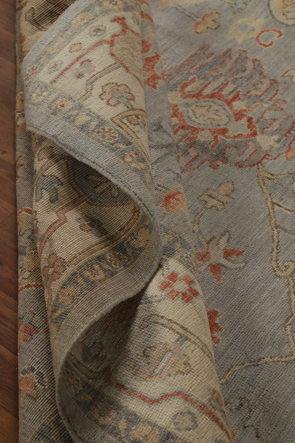 Vegetable Dye Floral Oushak Turkish Area Rug 8x10