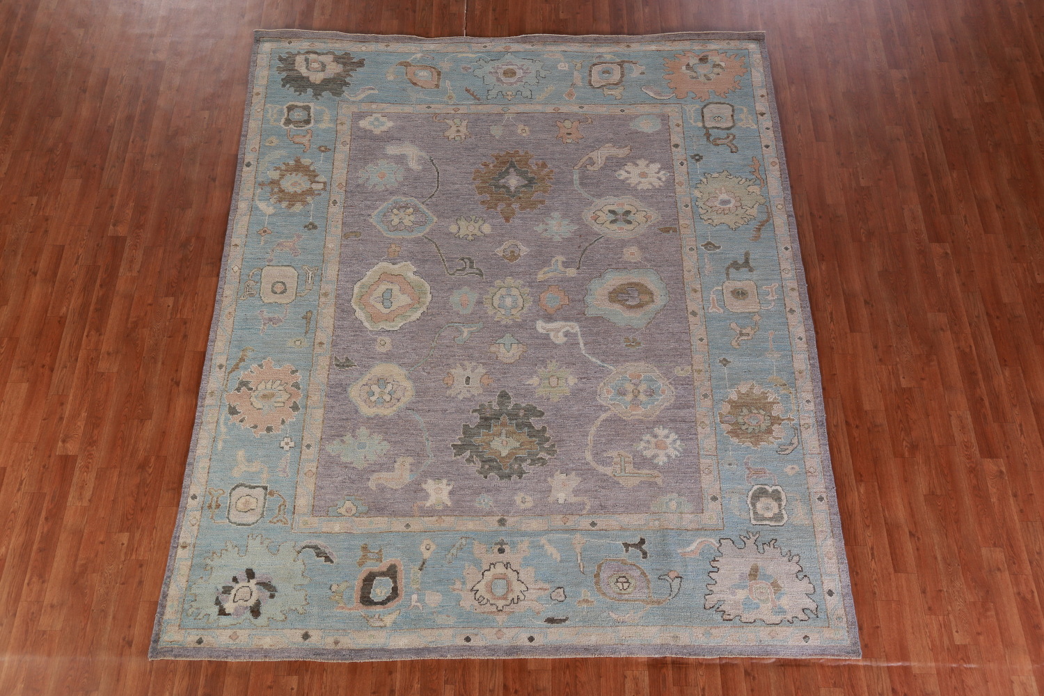 Vegetable Dye Purple Oushak Turkish Area Rug 8x10
