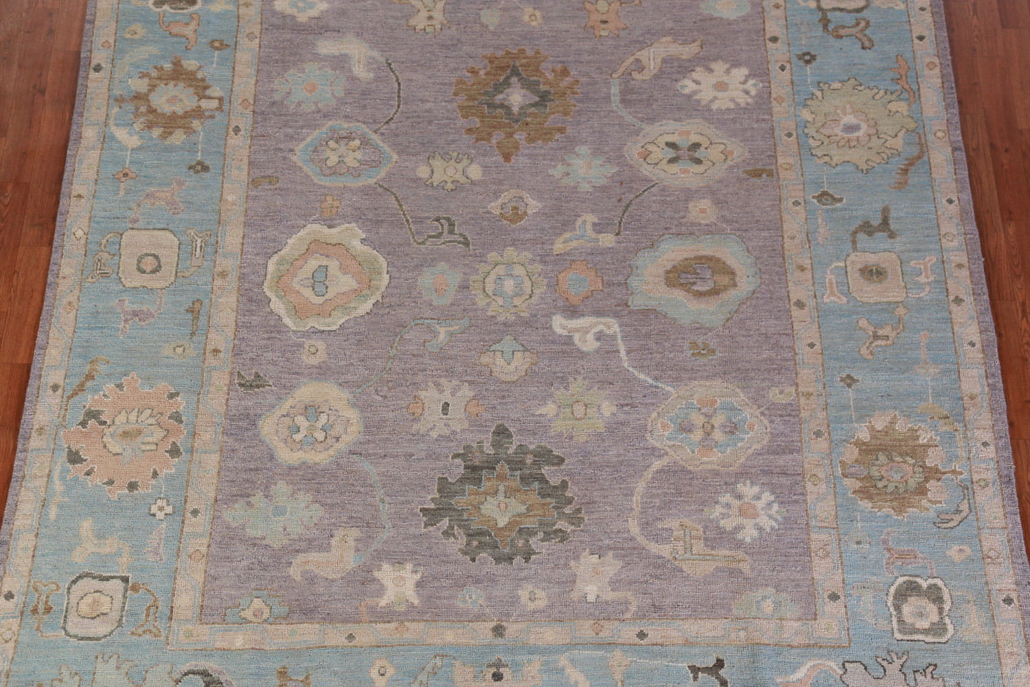 Vegetable Dye Purple Oushak Turkish Area Rug 8x10