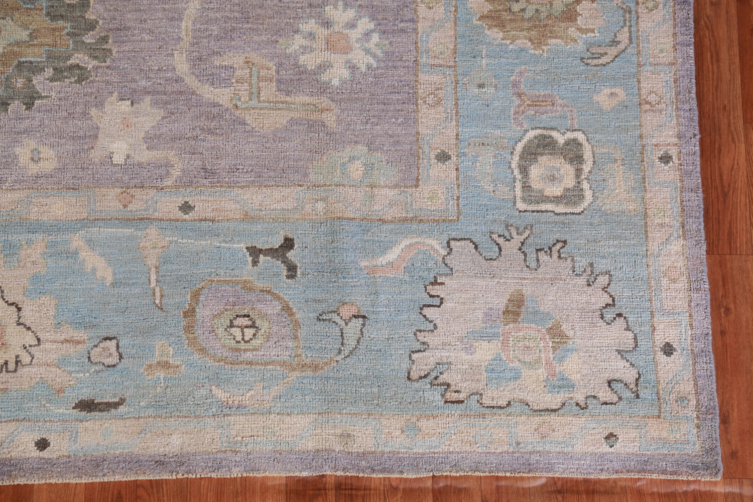 Vegetable Dye Purple Oushak Turkish Area Rug 8x10
