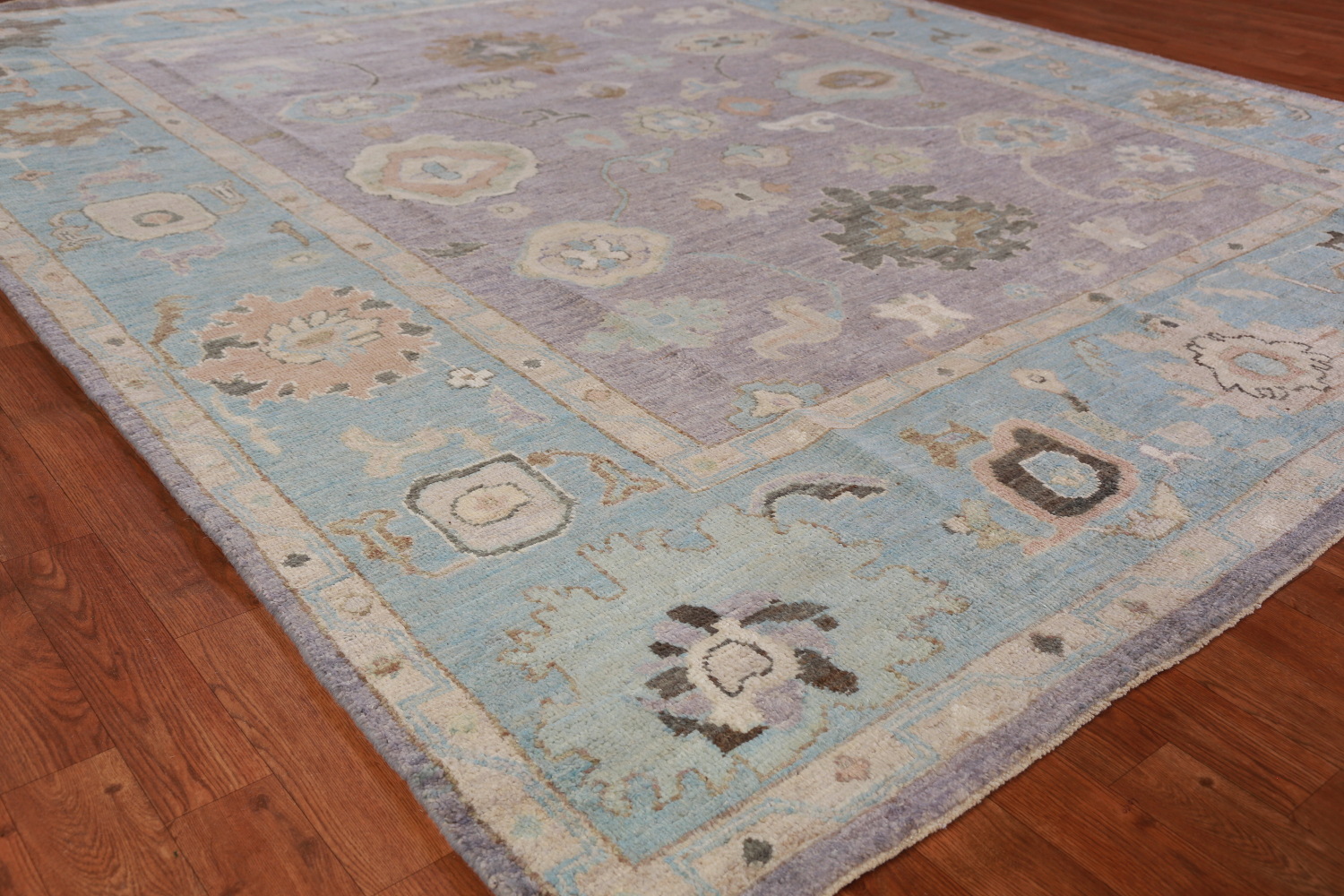 Vegetable Dye Purple Oushak Turkish Area Rug 8x10