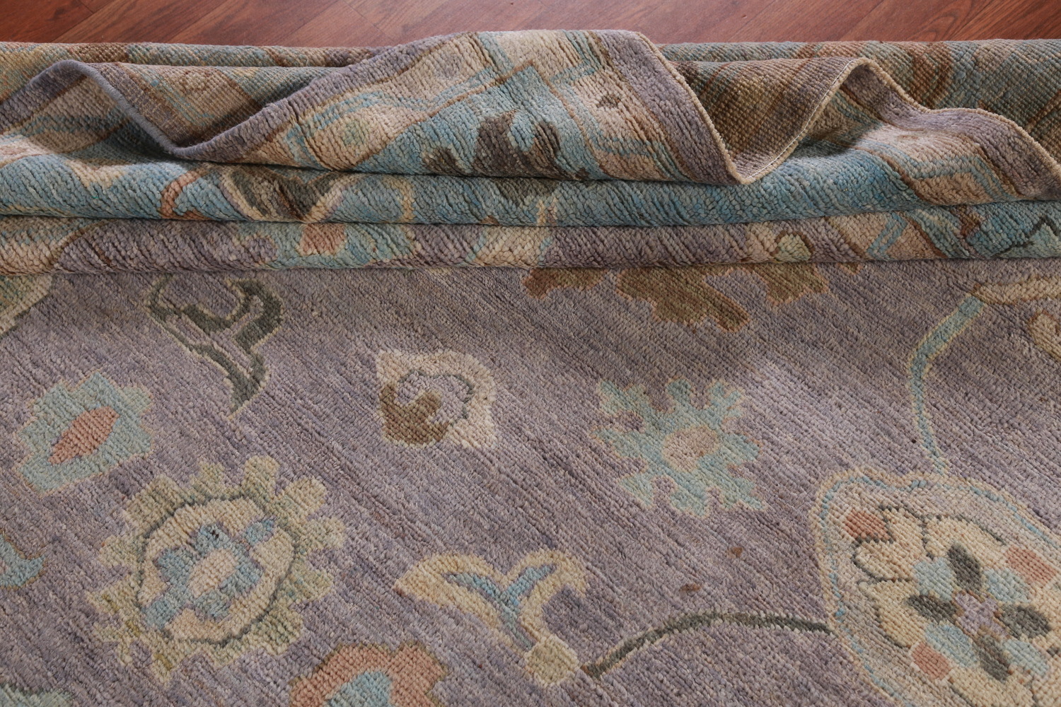 Vegetable Dye Purple Oushak Turkish Area Rug 8x10