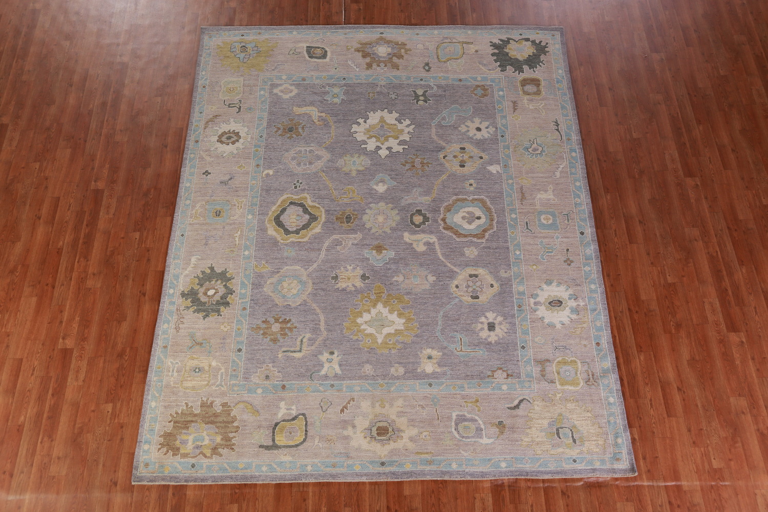 Vegetable Dye Floral Oushak Turkish Area Rug 8x10