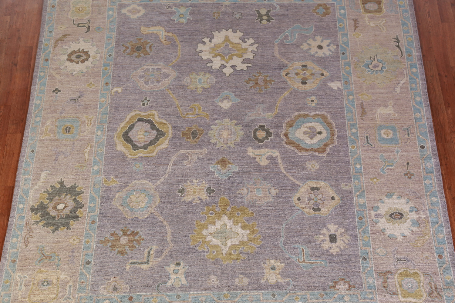 Vegetable Dye Floral Oushak Turkish Area Rug 8x10