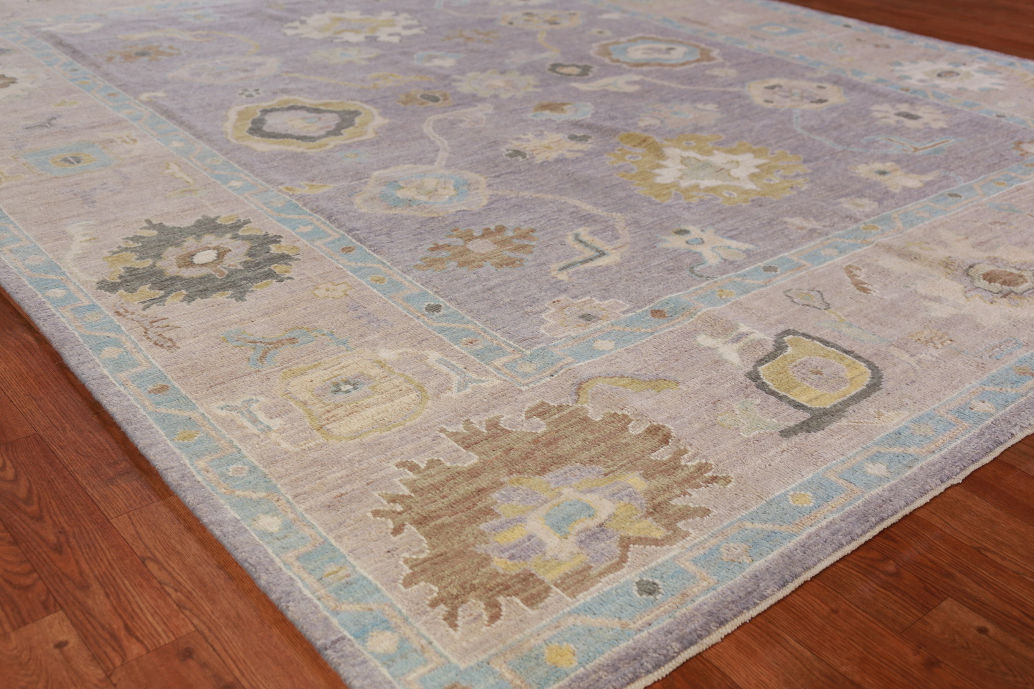 Vegetable Dye Floral Oushak Turkish Area Rug 8x10