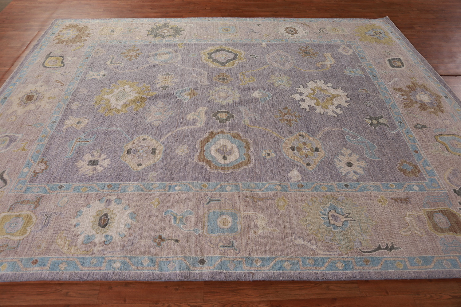 Vegetable Dye Floral Oushak Turkish Area Rug 8x10