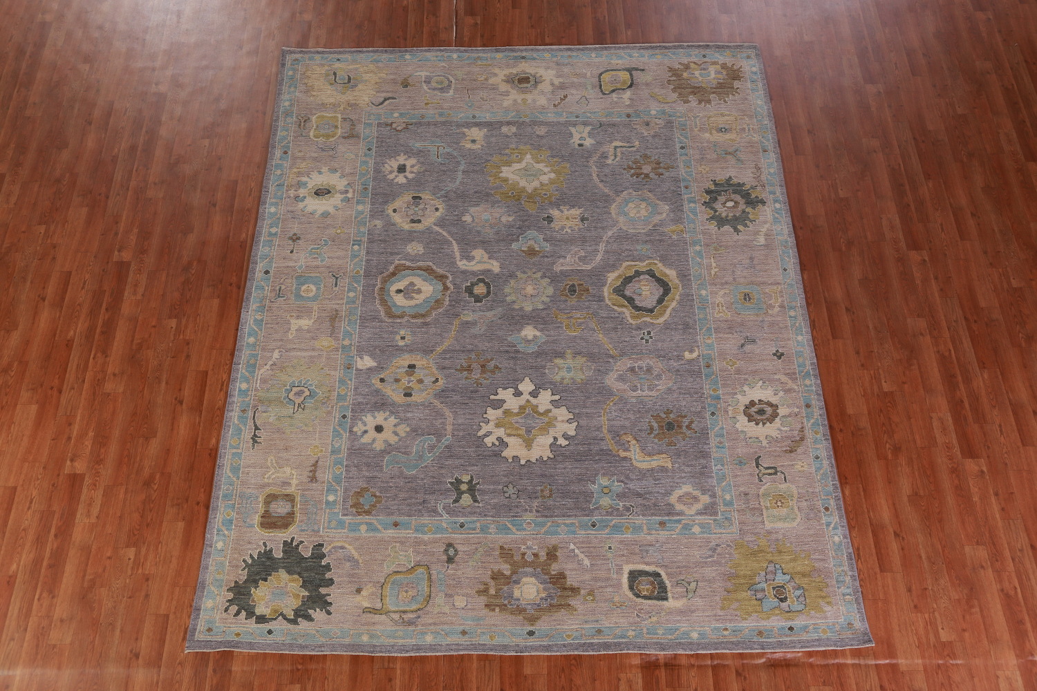 Vegetable Dye Floral Oushak Turkish Area Rug 8x10