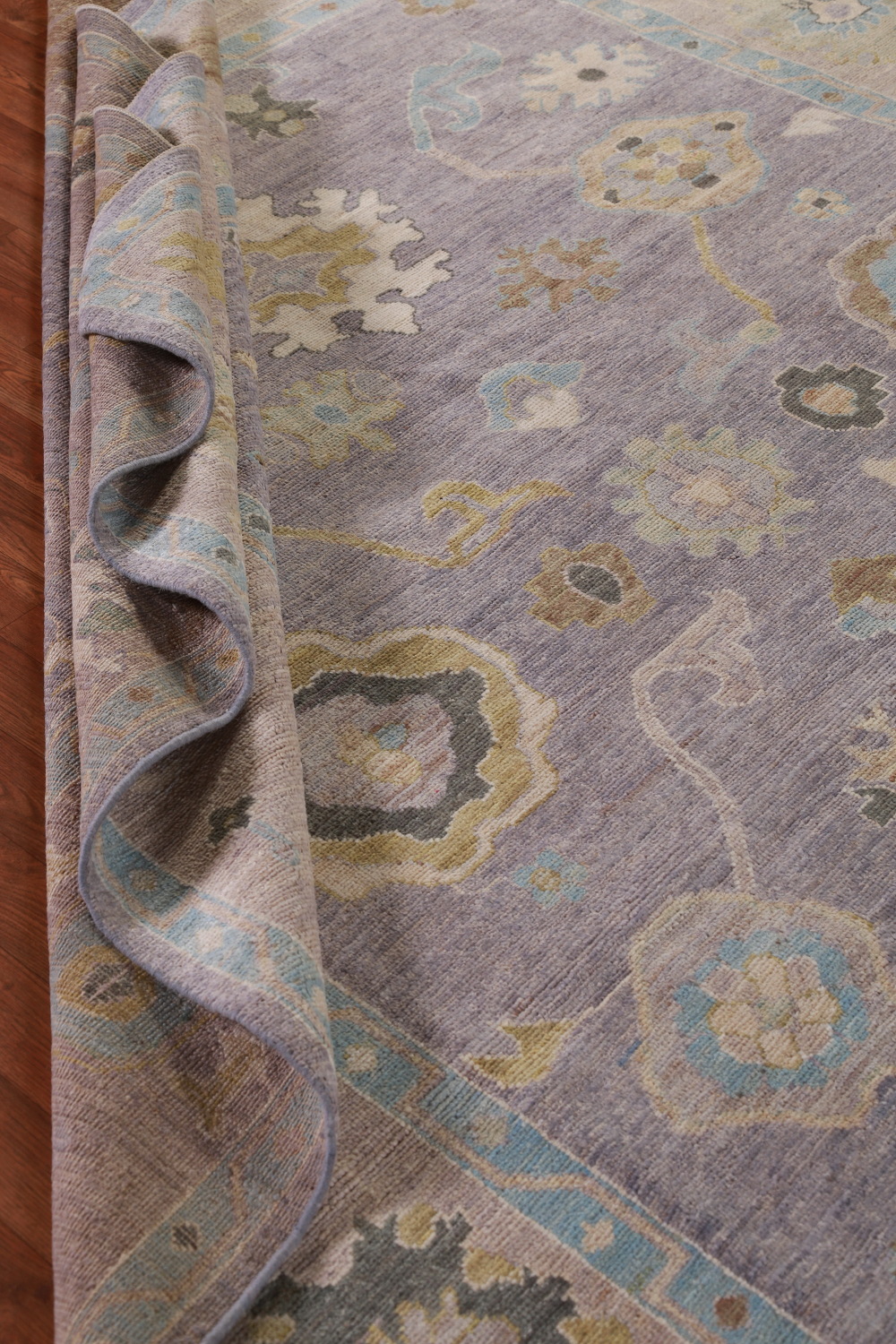 Vegetable Dye Floral Oushak Turkish Area Rug 8x10
