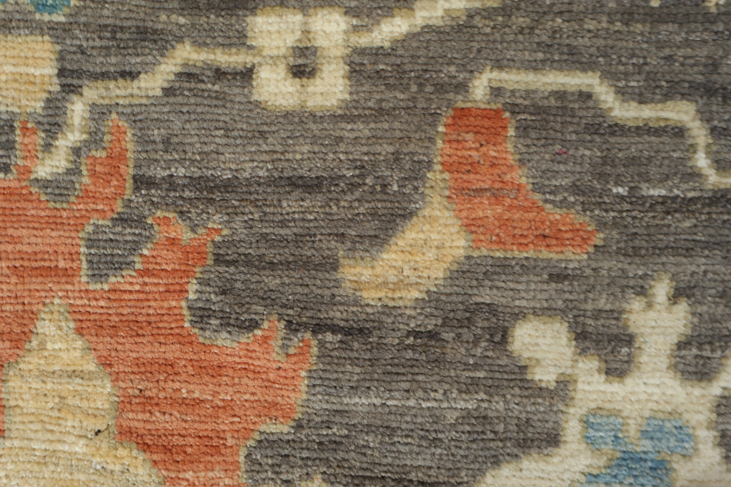 Vegetable Dye Floral Oushak Turkish Area Rug 9x12