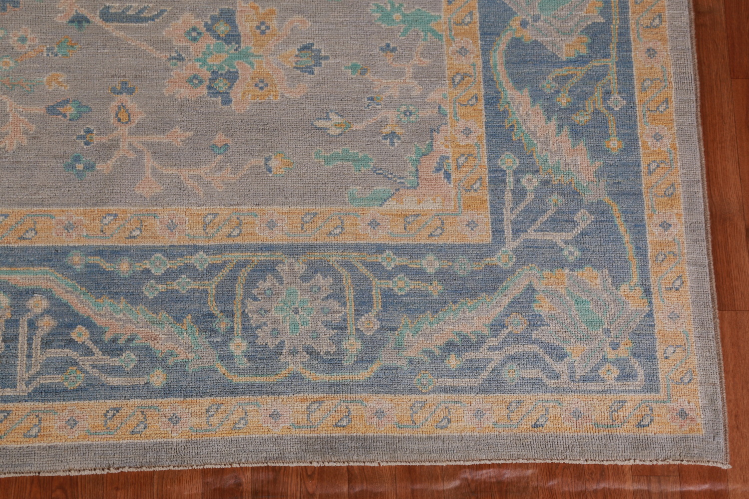 Vegetable Dye Wool Oushak Turkish Area Rug 9x12