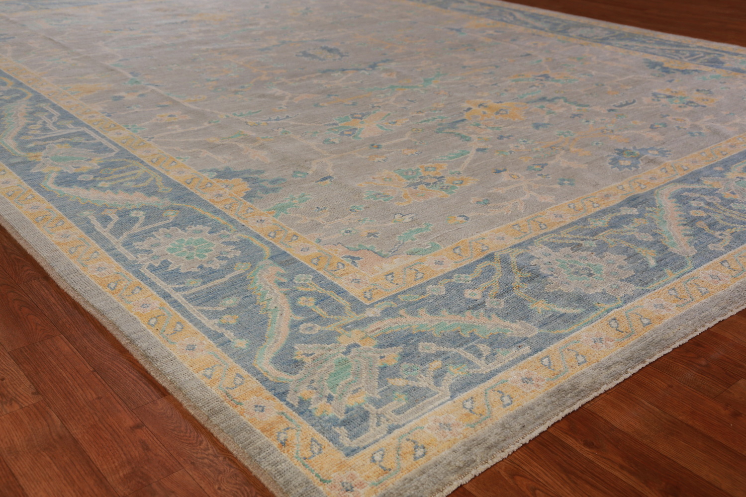 Vegetable Dye Wool Oushak Turkish Area Rug 9x12