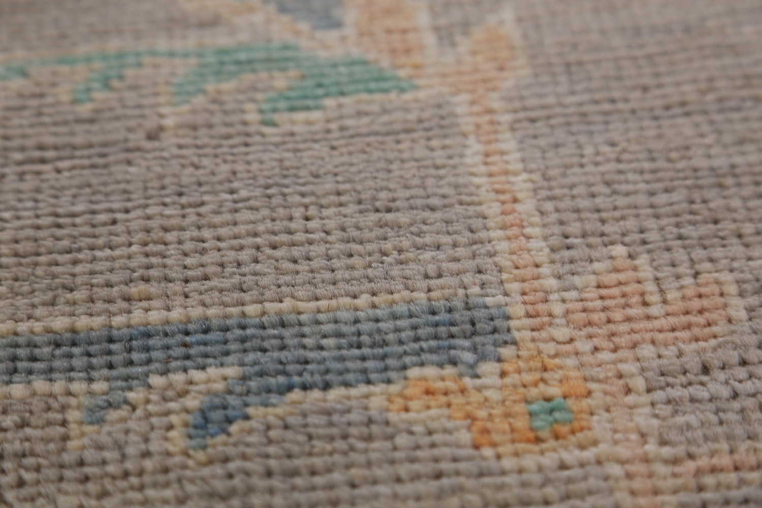 Vegetable Dye Wool Oushak Turkish Area Rug 9x12