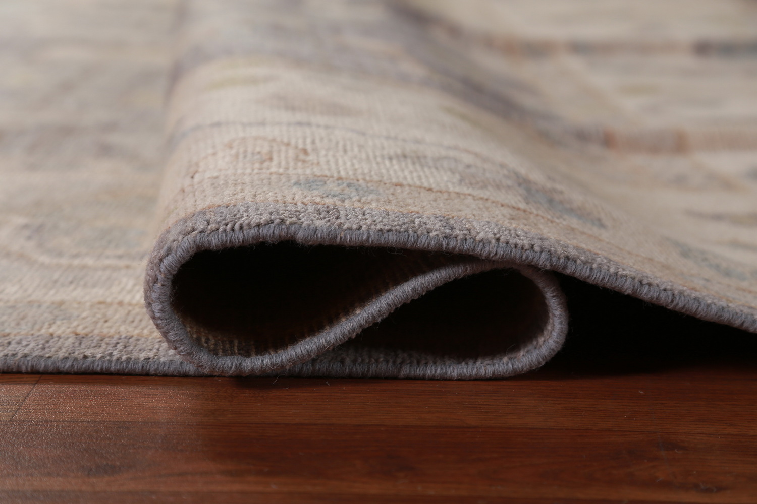 Vegetable Dye Gray Oushak Turkish Area Rug 8x9