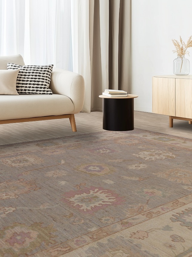 Vegetable Dye Oushak Turkish Area Rug 8x10