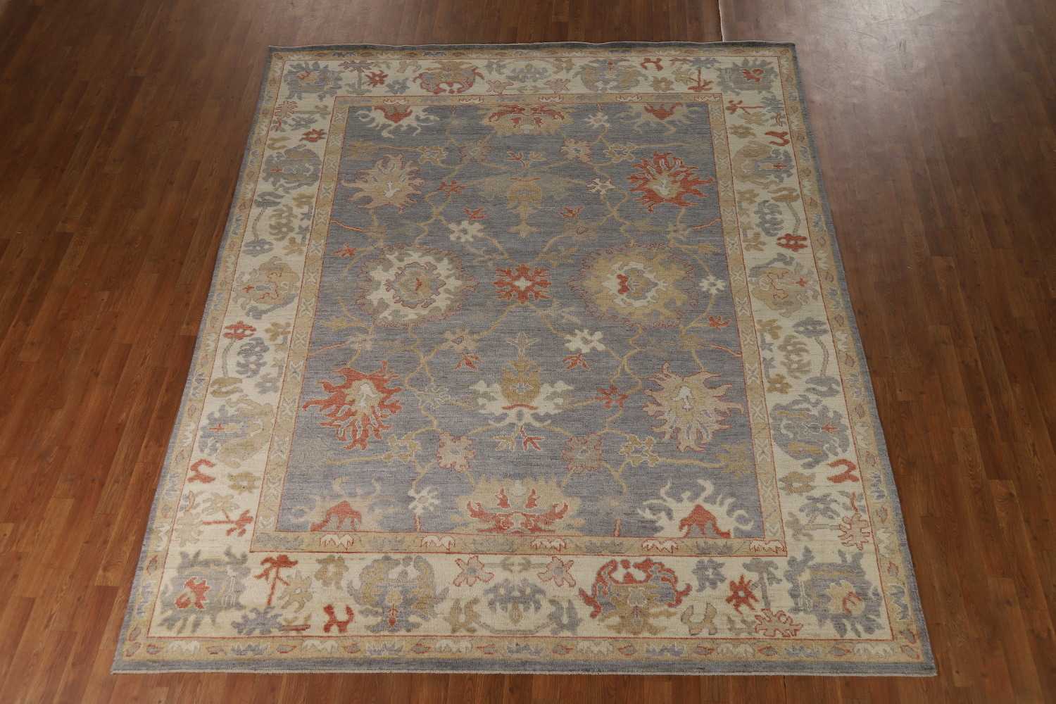 Vegetable Dye Floral Oushak Turkish Area Rug 8x10