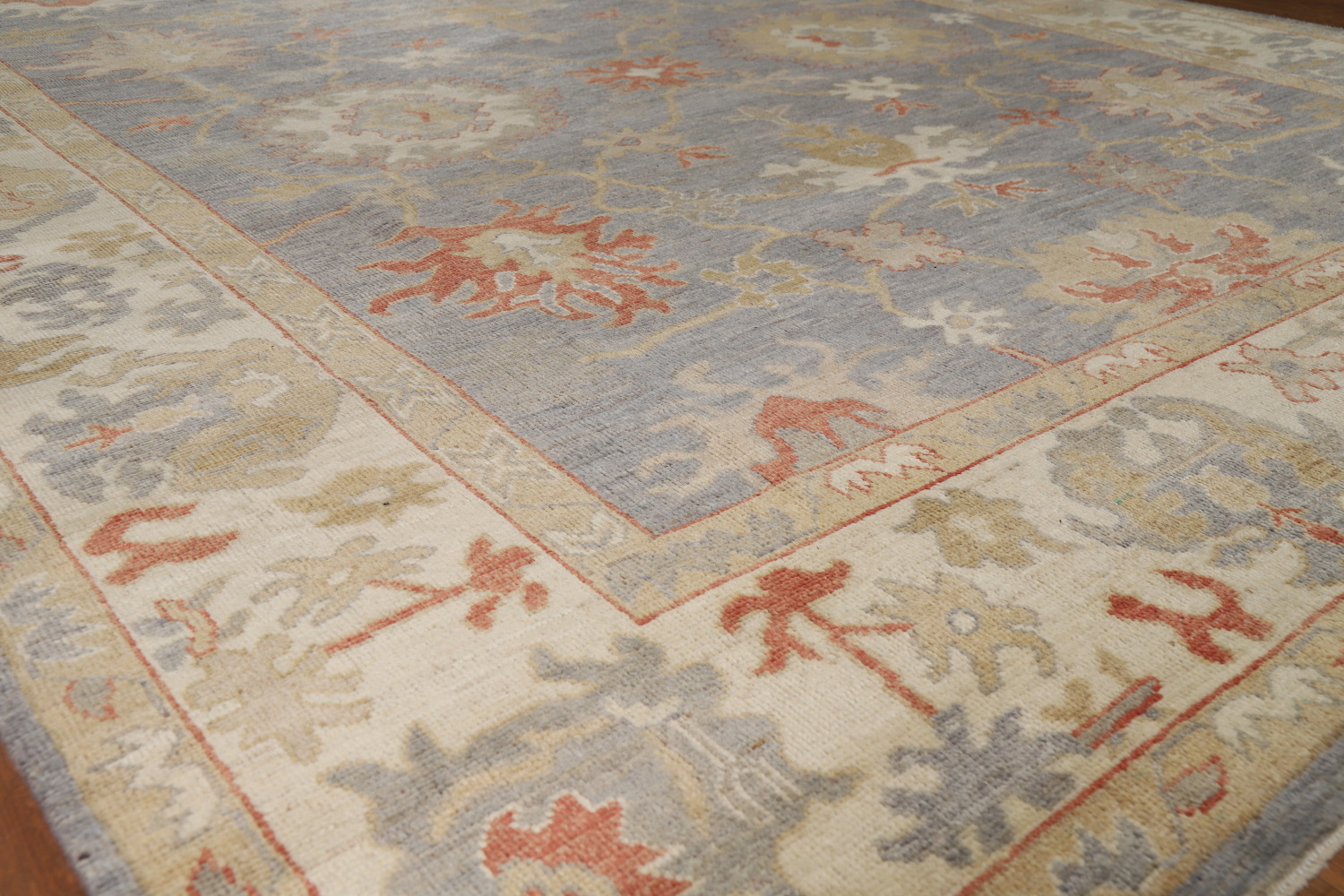 Vegetable Dye Floral Oushak Turkish Area Rug 8x10