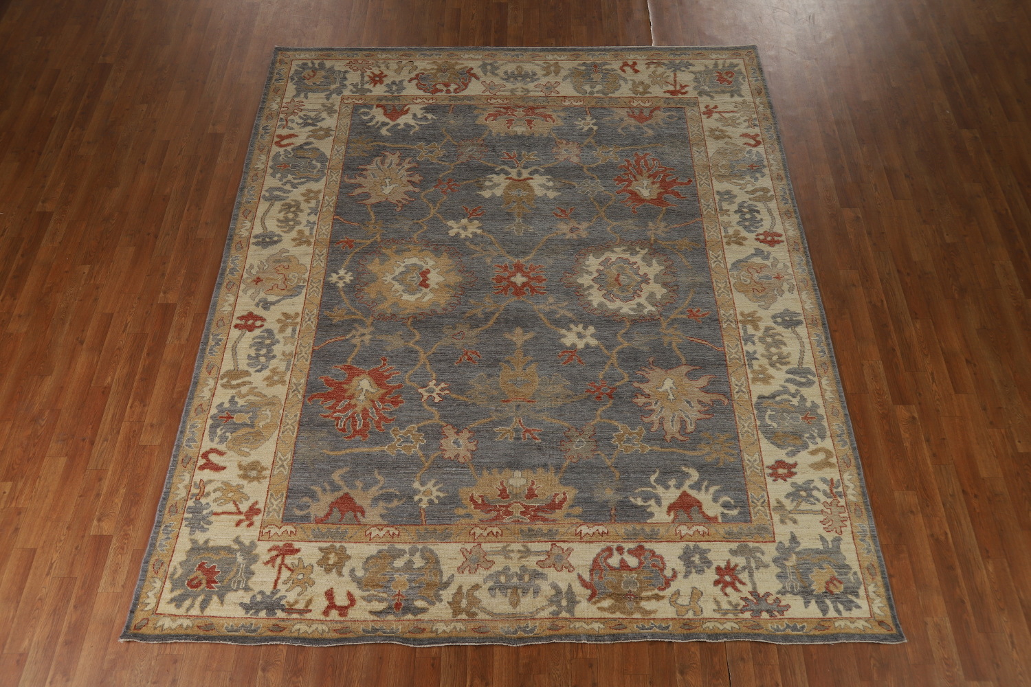 Vegetable Dye Floral Oushak Turkish Area Rug 8x10
