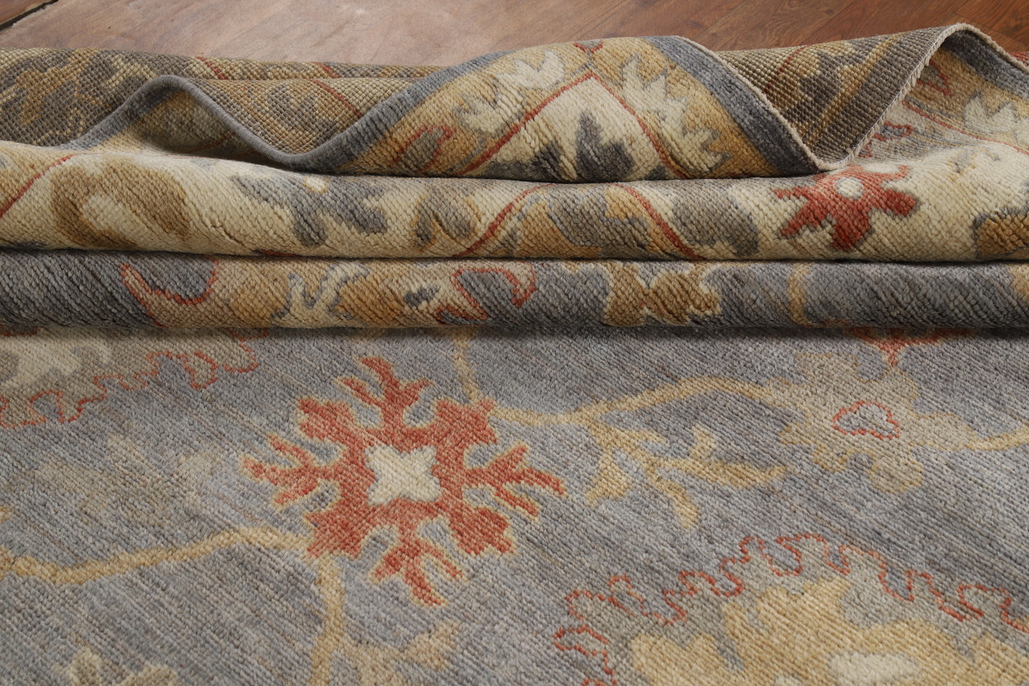Vegetable Dye Floral Oushak Turkish Area Rug 8x10