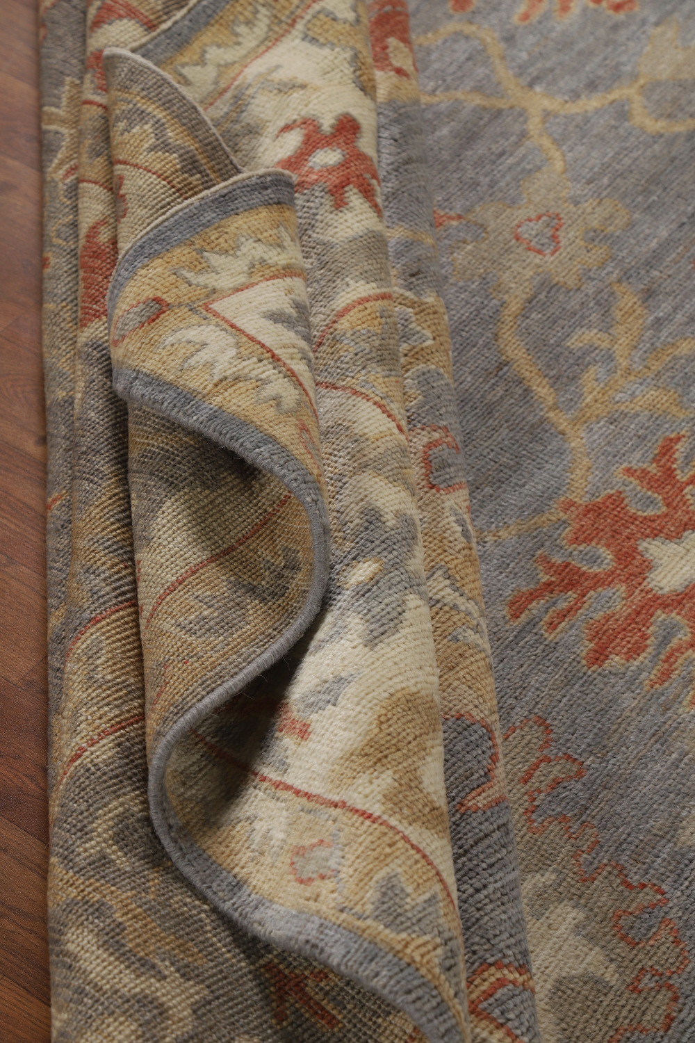 Vegetable Dye Floral Oushak Turkish Area Rug 8x10