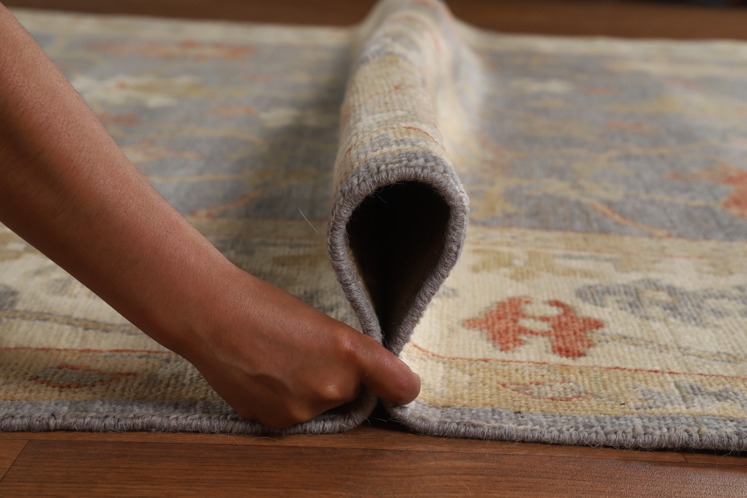 Vegetable Dye Floral Oushak Turkish Area Rug 8x10