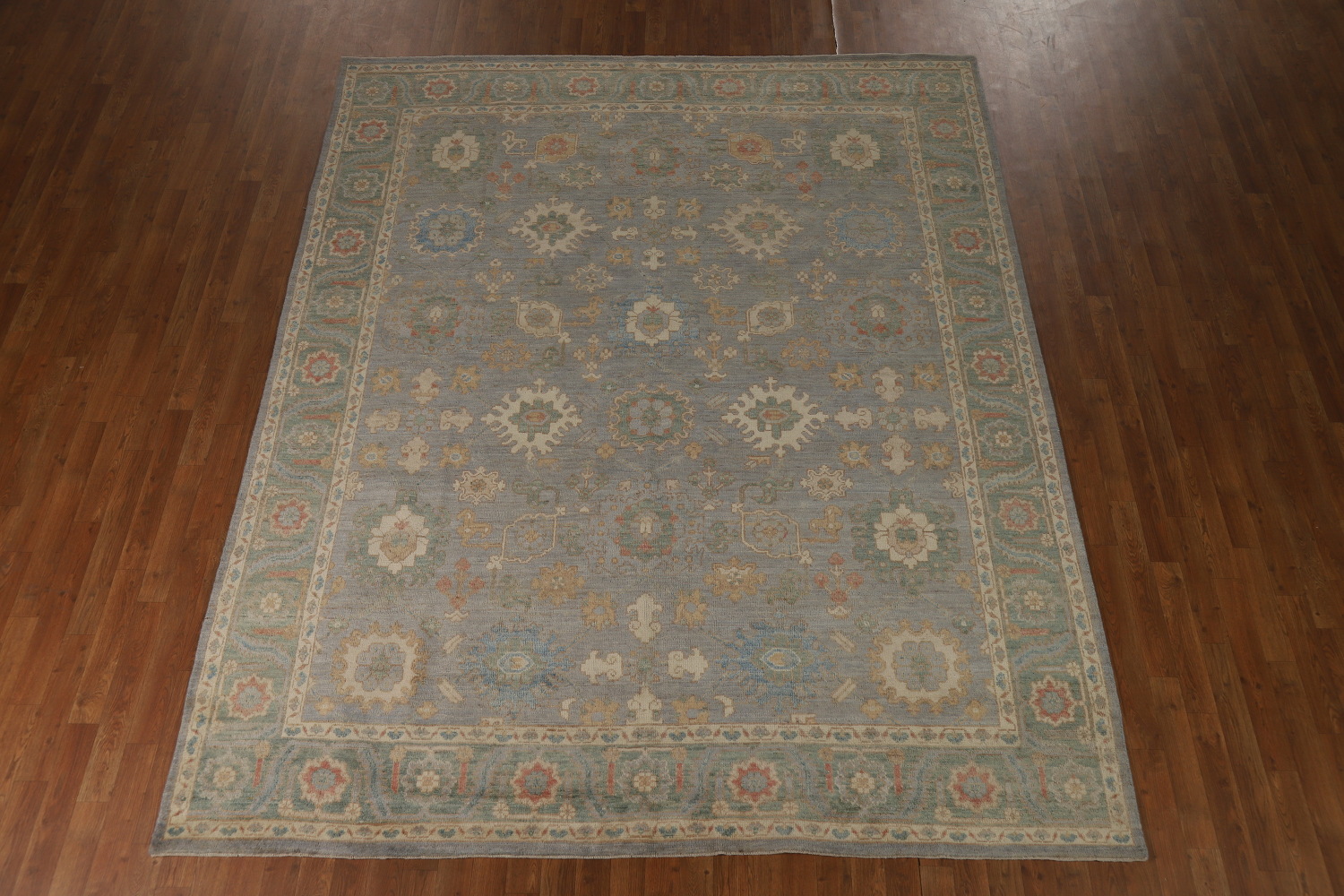 Vegetable Dye Gray Oushak Turkish Area Rug 8x10