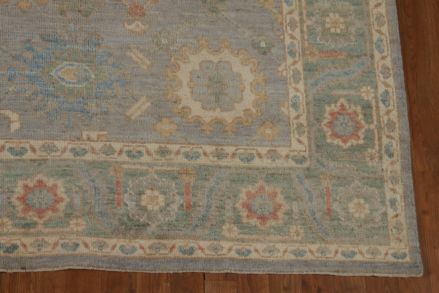 Vegetable Dye Gray Oushak Turkish Area Rug 8x10