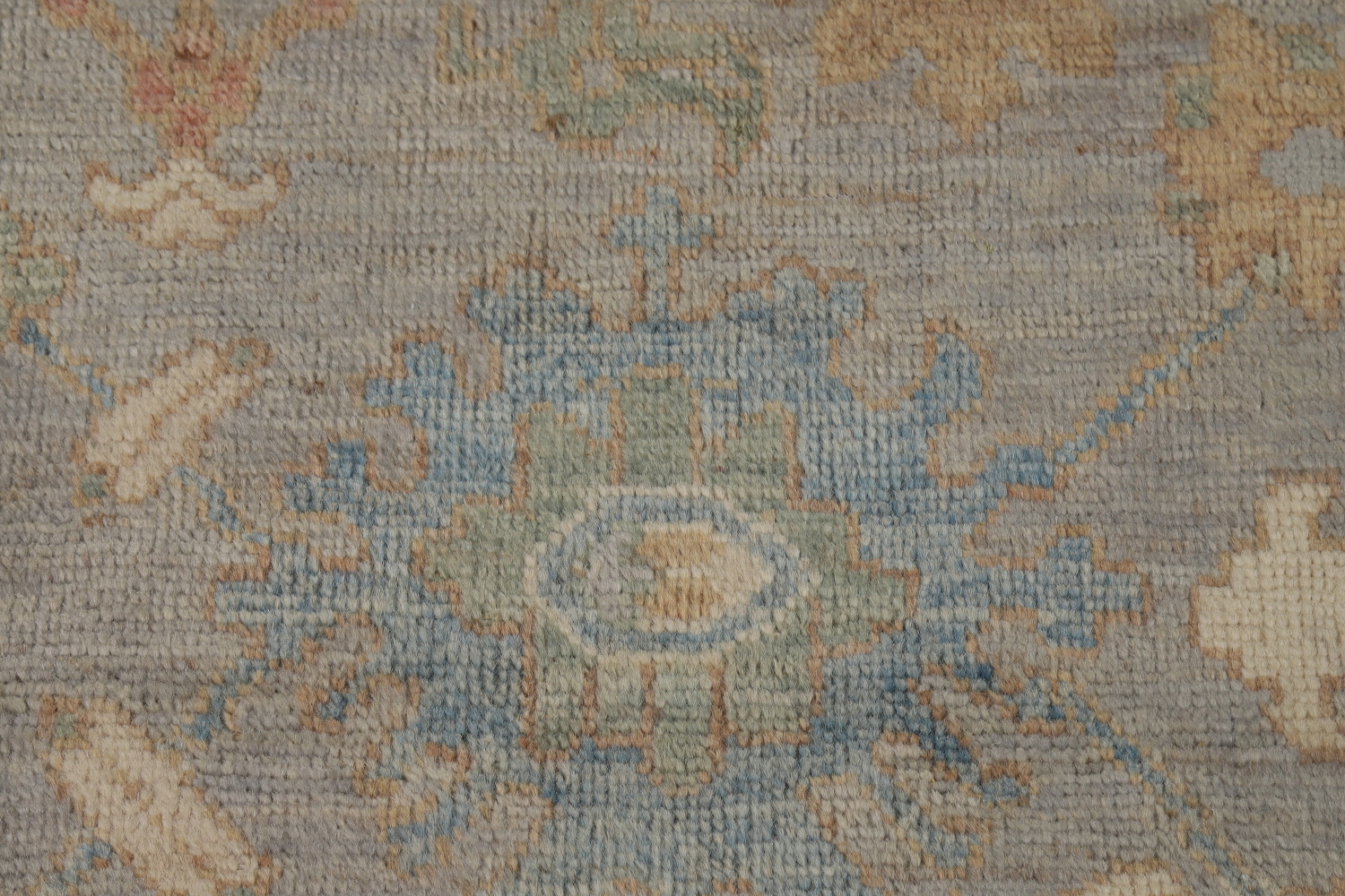 Vegetable Dye Gray Oushak Turkish Area Rug 8x10