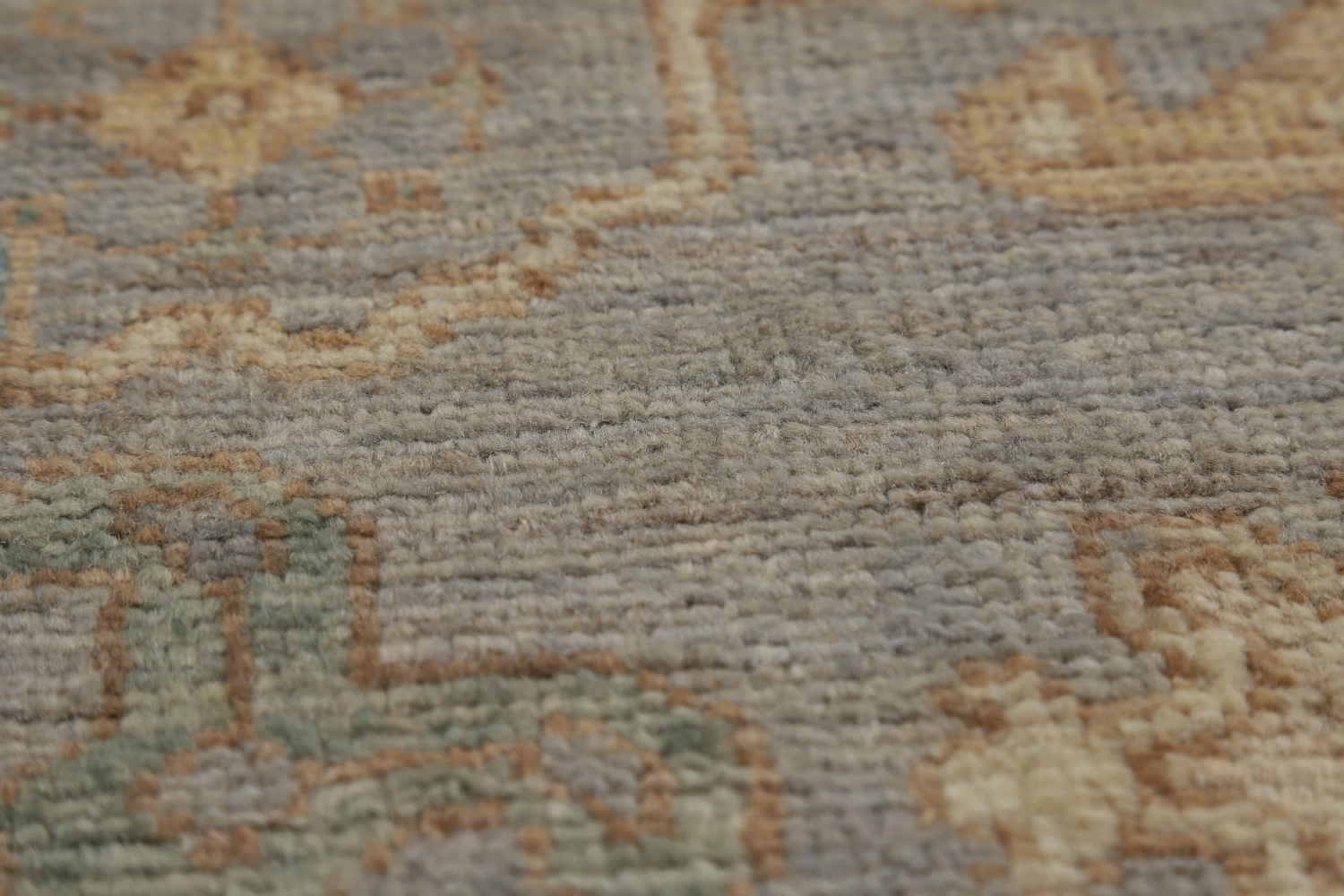 Vegetable Dye Gray Oushak Turkish Area Rug 8x10