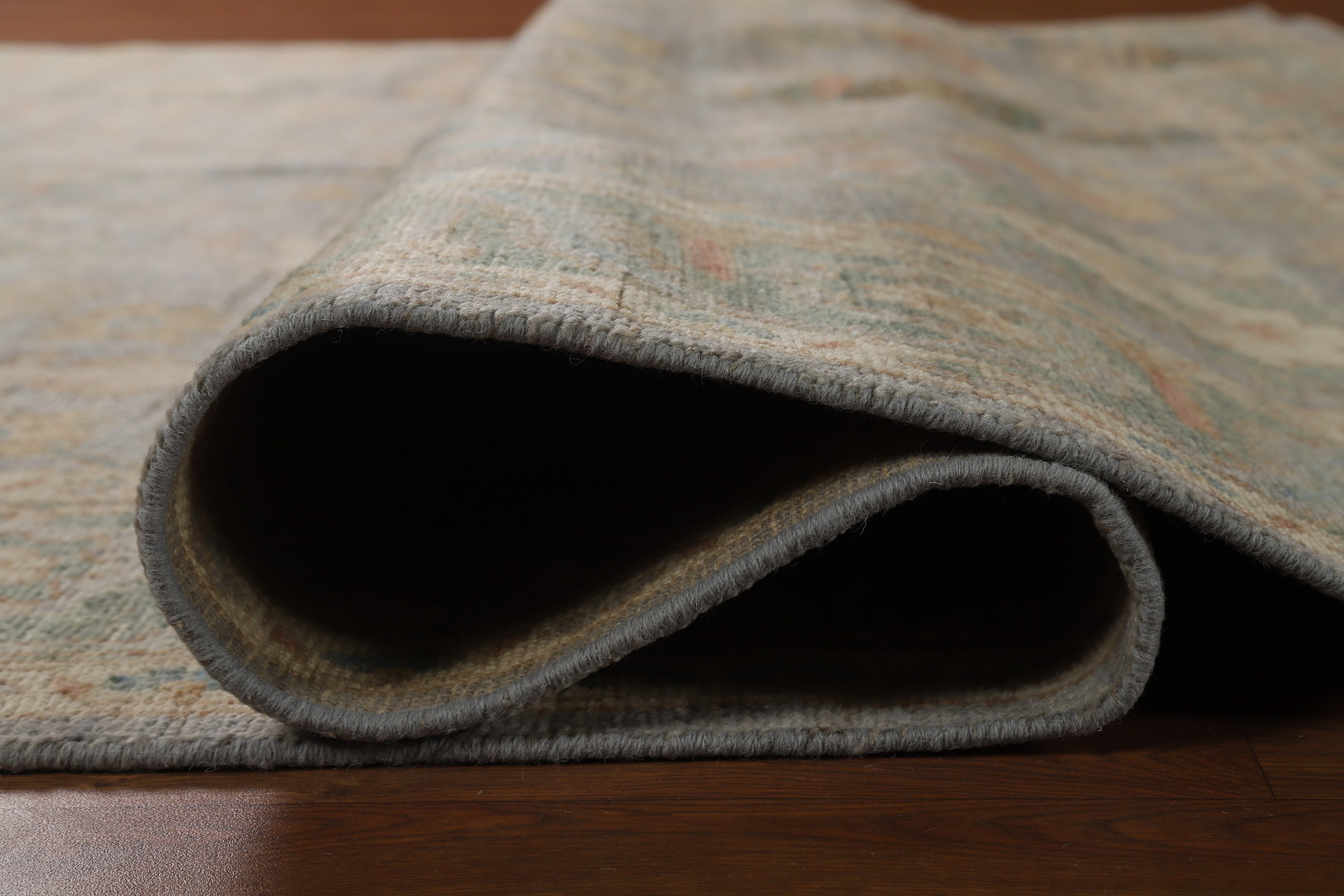 Vegetable Dye Gray Oushak Turkish Area Rug 8x10