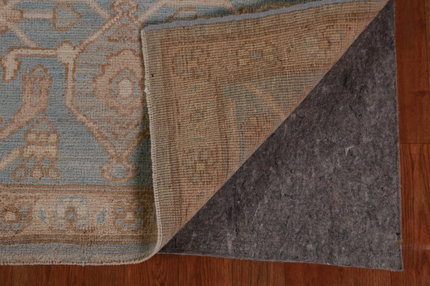 Vegetable Dye Blue Oushak Turkish Large Rug 10x14