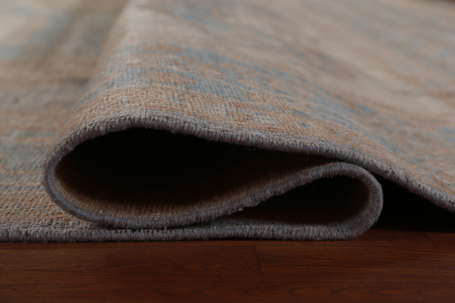 Vegetable Dye Blue Oushak Turkish Large Rug 10x14
