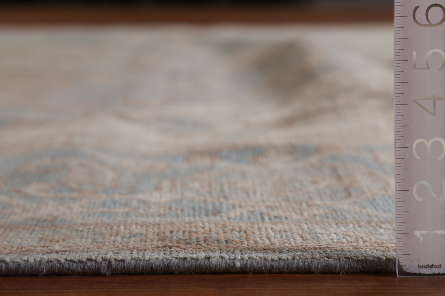 Vegetable Dye Blue Oushak Turkish Large Rug 10x14