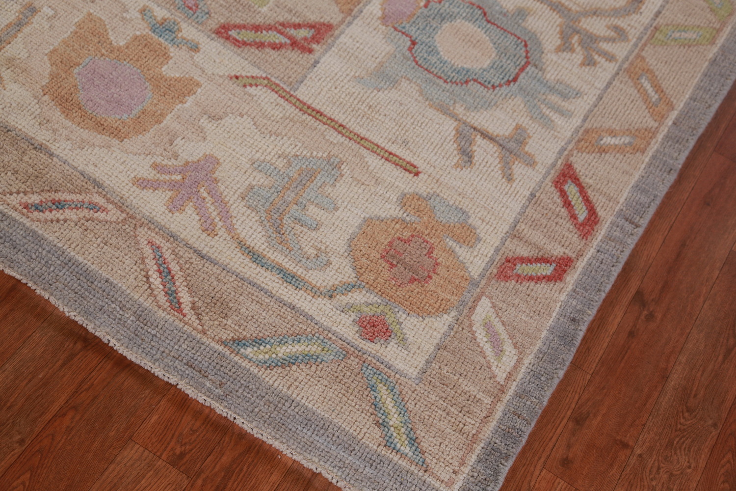 Vegetable Dye Gray Oushak Turkish Area Rug 9x12
