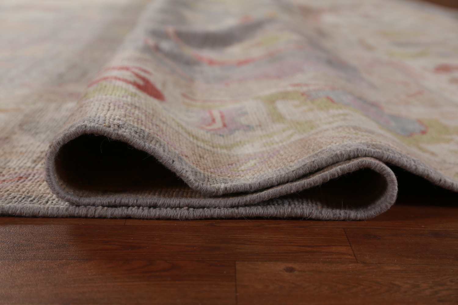 Vegetable Dye Gray Oushak Turkish Area Rug 9x12