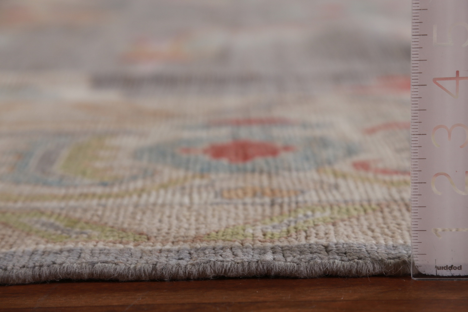 Vegetable Dye Gray Oushak Turkish Area Rug 9x12