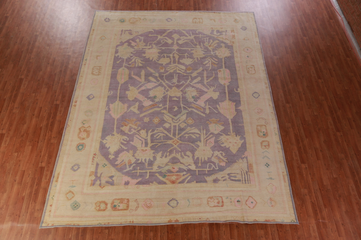Vegetable Dye Purple Oushak Turkish Area Rug 10x13