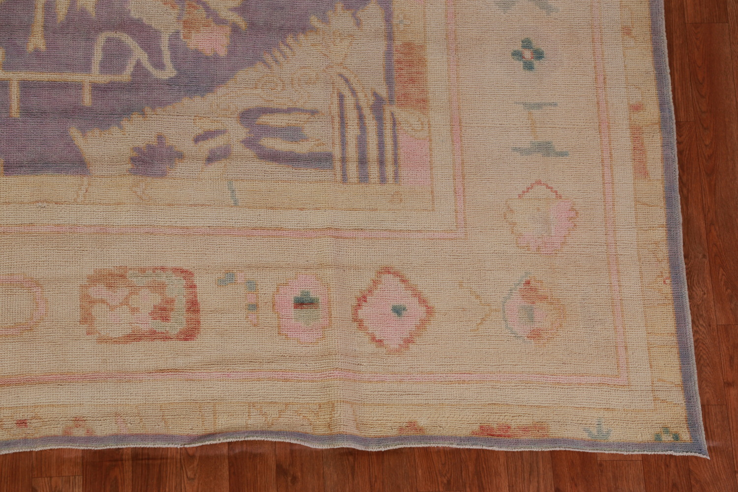 Vegetable Dye Purple Oushak Turkish Area Rug 10x13