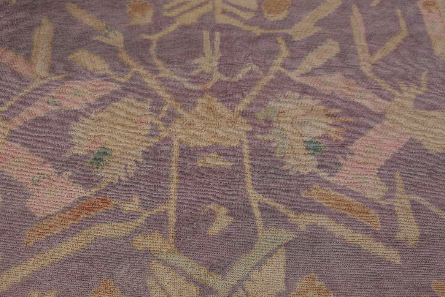 Vegetable Dye Purple Oushak Turkish Area Rug 10x13
