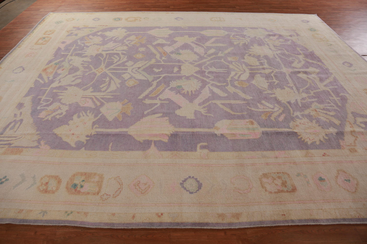 Vegetable Dye Purple Oushak Turkish Area Rug 10x13