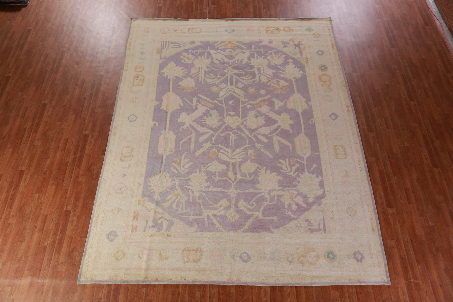 Vegetable Dye Purple Oushak Turkish Area Rug 10x13