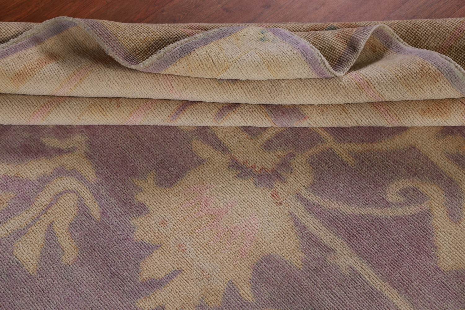 Vegetable Dye Purple Oushak Turkish Area Rug 10x13