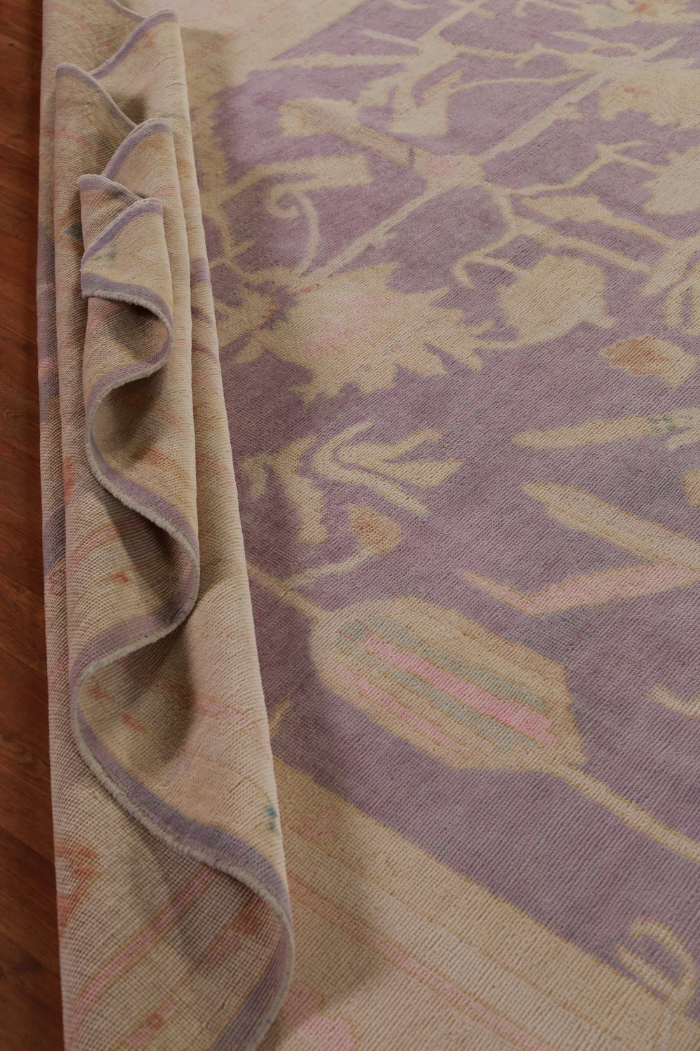 Vegetable Dye Purple Oushak Turkish Area Rug 10x13