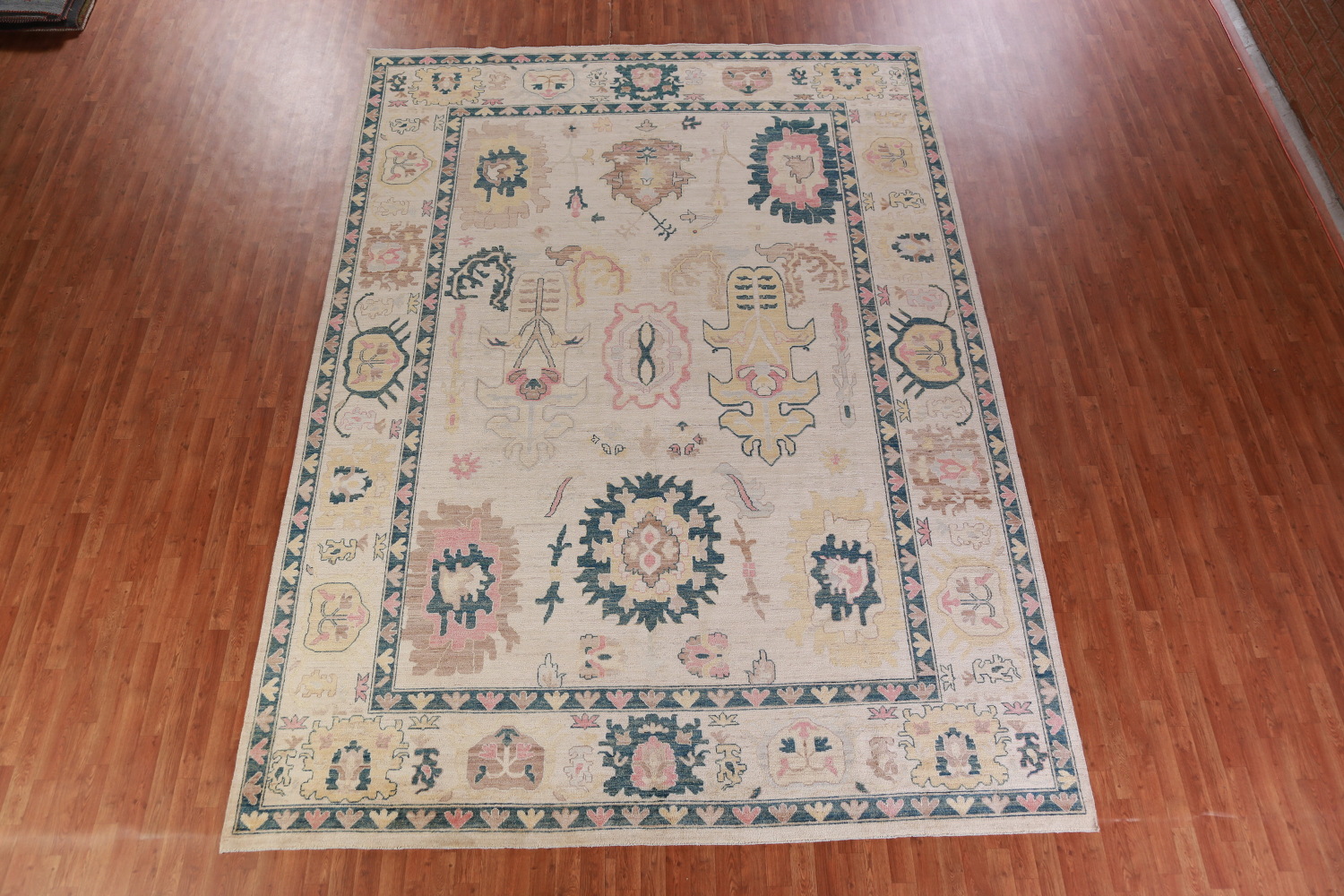 Vegetable Dye Oushak Turkish Large Rug 10x14