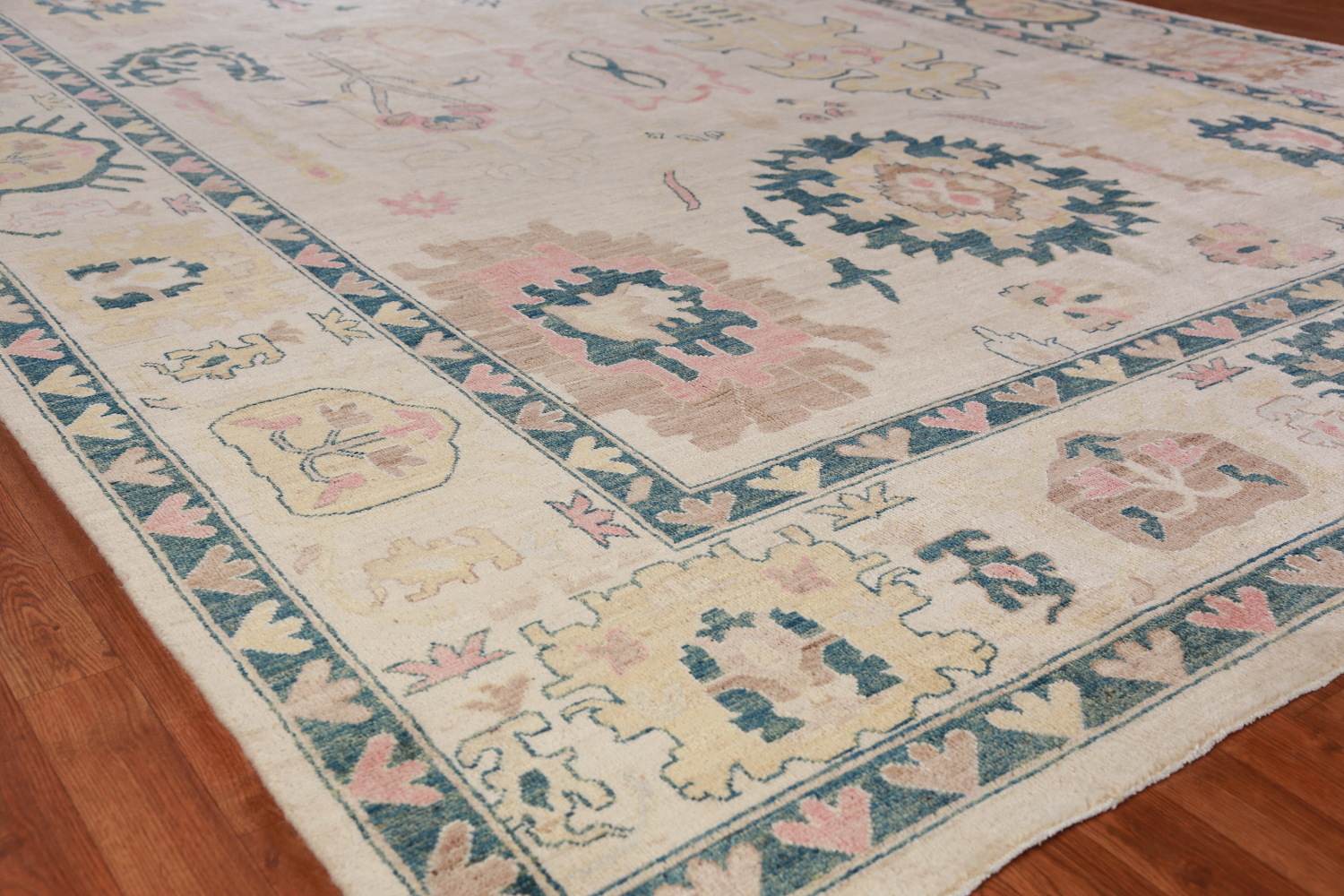 Vegetable Dye Oushak Turkish Large Rug 10x14