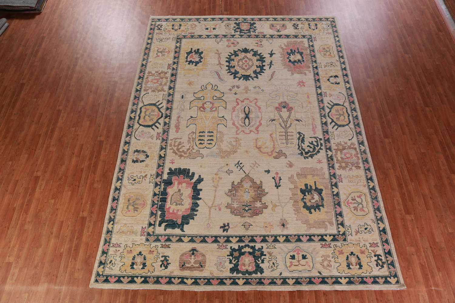 Vegetable Dye Oushak Turkish Large Rug 10x14