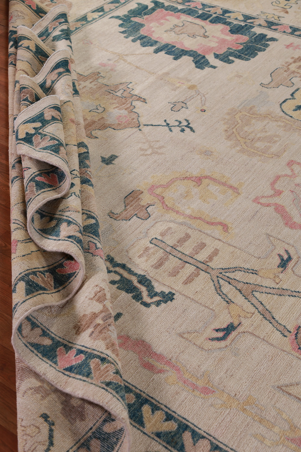 Vegetable Dye Oushak Turkish Large Rug 10x14