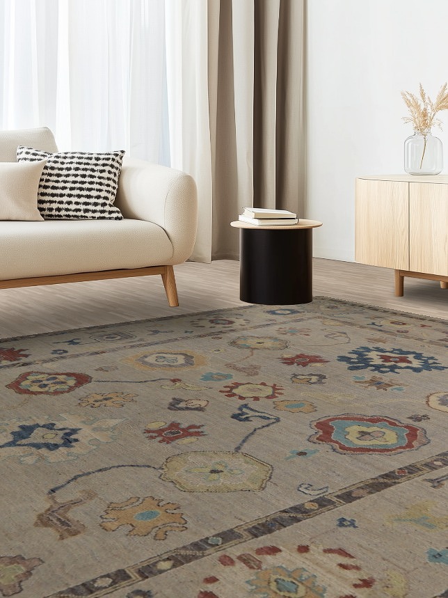 Vegetable Dye Oushak Turkish Area Rug 8x10