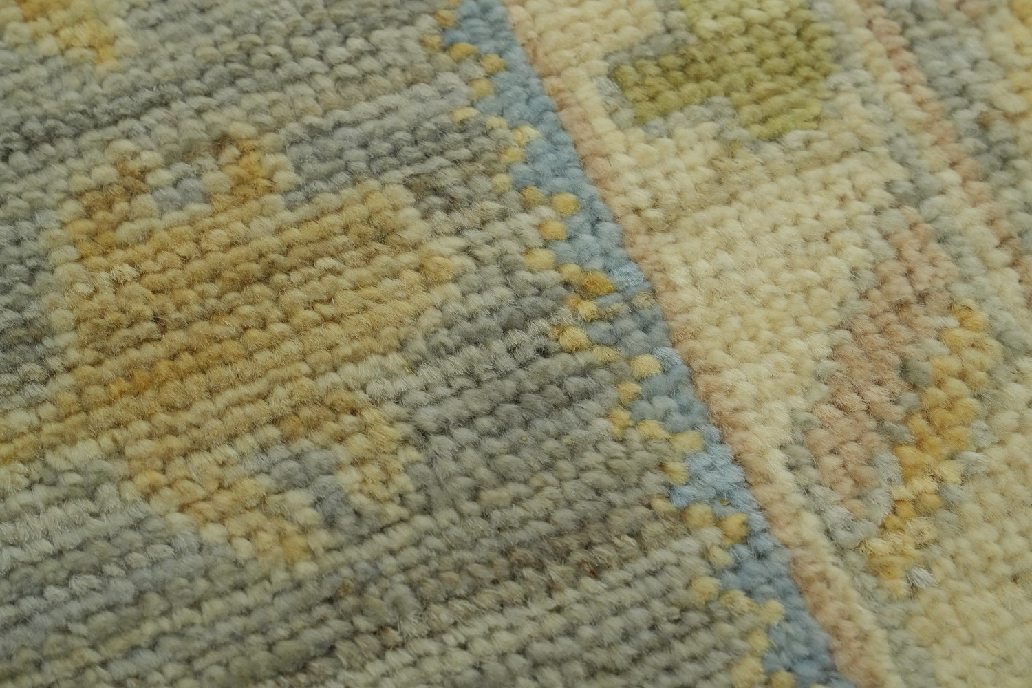 Vegetable Dye Floral Oushak Turkish Large Rug 10x14