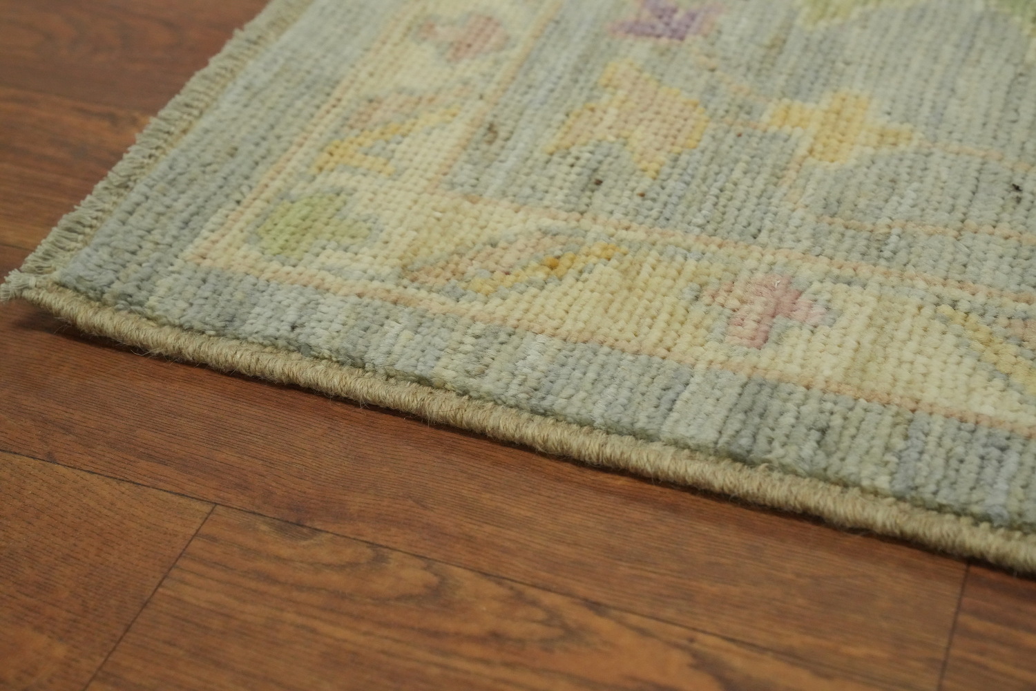 Vegetable Dye Floral Oushak Turkish Large Rug 10x14